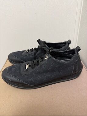 Louis Vuitton Men’s Black Monogram Low-Profile Sneakers